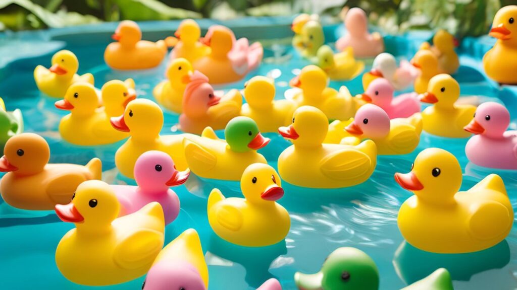 Sparen extrem - ein Pool voller Gummi Enten